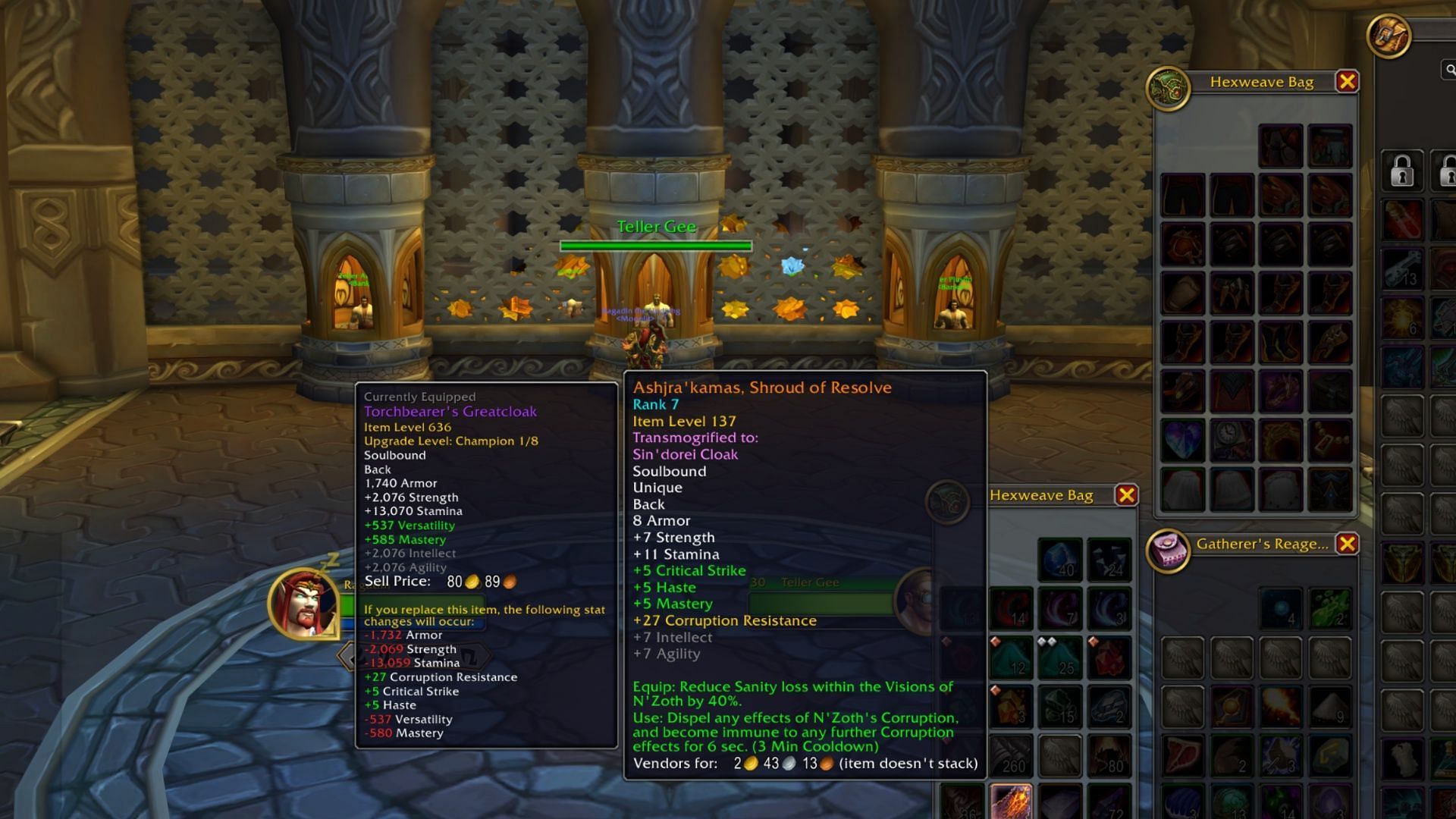 No more grinding this tedious cloak! (Image via Blizzard Entertainment)